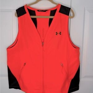 Under Armour Orange and Black High Visibility Vest. Biking, walking, jogging